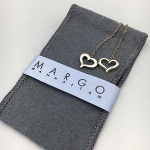 MARGO MANHATTAN Sterling SIlver Heart Earrings